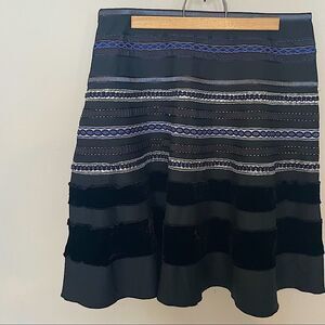 The Limited Black Ribbon skirt with velvet and blue silver satin brocade ribbons